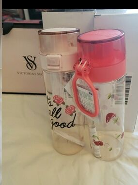 Pink Collegiate Water Bottle   Set